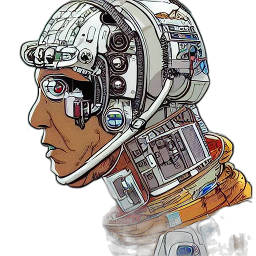 robot, face, mask, staff transparent PNG cut-out