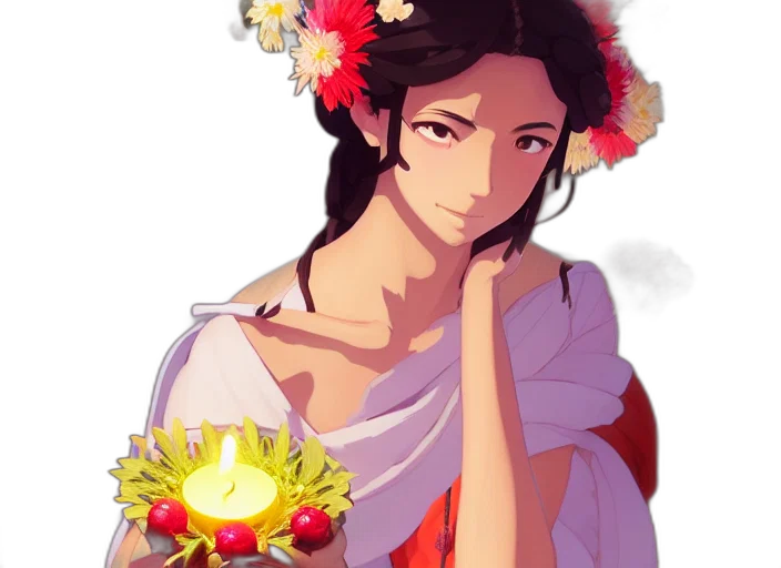 crown, jewelry, flower, staff transparent PNG cut-out