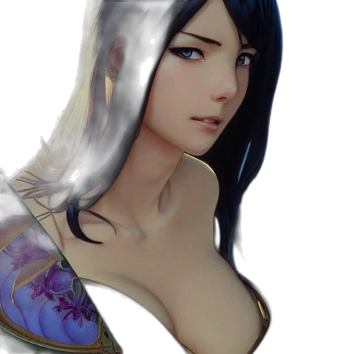 face, staff, jewelry, fantasy art transparent PNG cut-out