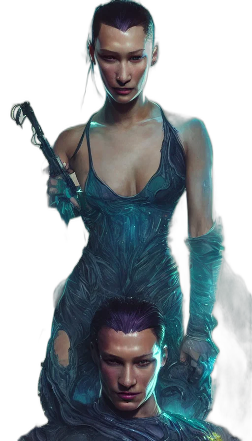 dress, staff, weapon, creature transparent PNG cut-out