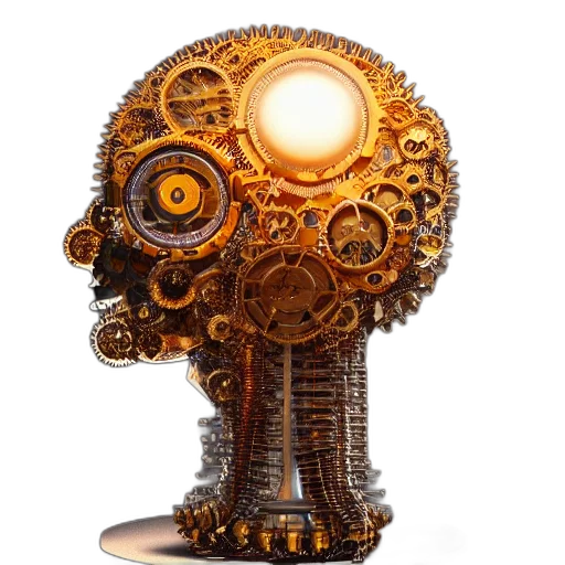 robot, face, mask, crown transparent PNG cut-out