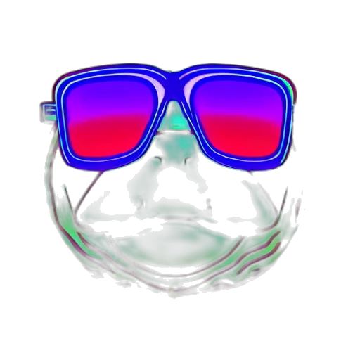 mask, vaporwave, 3d render, concept art transparent PNG cut-out