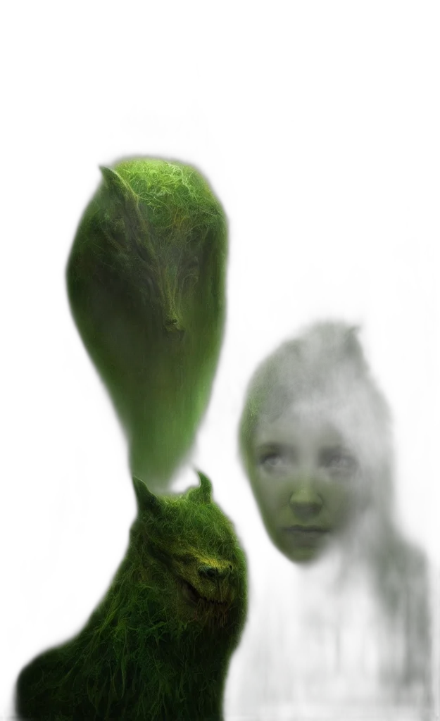 face, creature, mask, hair transparent PNG cut-out