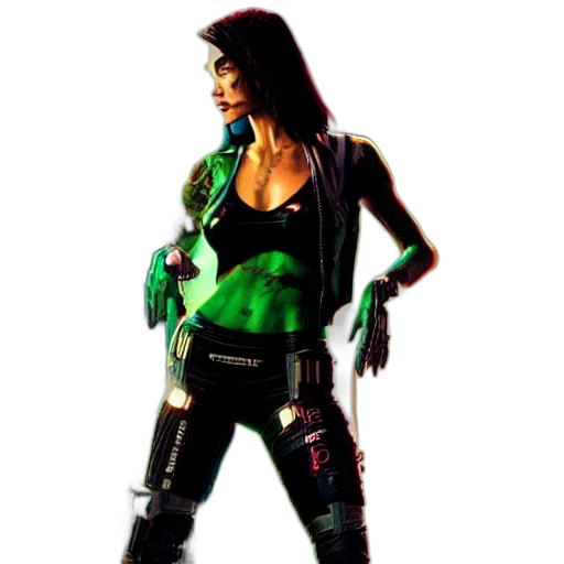 jacket, concept art, cyberpunk, comic book art transparent PNG cut-out