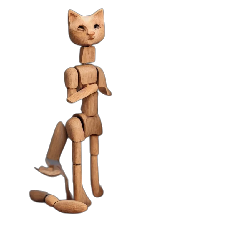 robot, staff, animal, 3d render transparent PNG cut-out