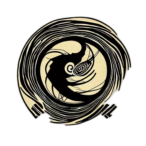 hair, dragon, mask, staff transparent PNG cut-out