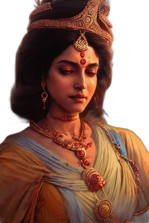 jewelry, face, photorealistic, oil painting transparent PNG cut-out