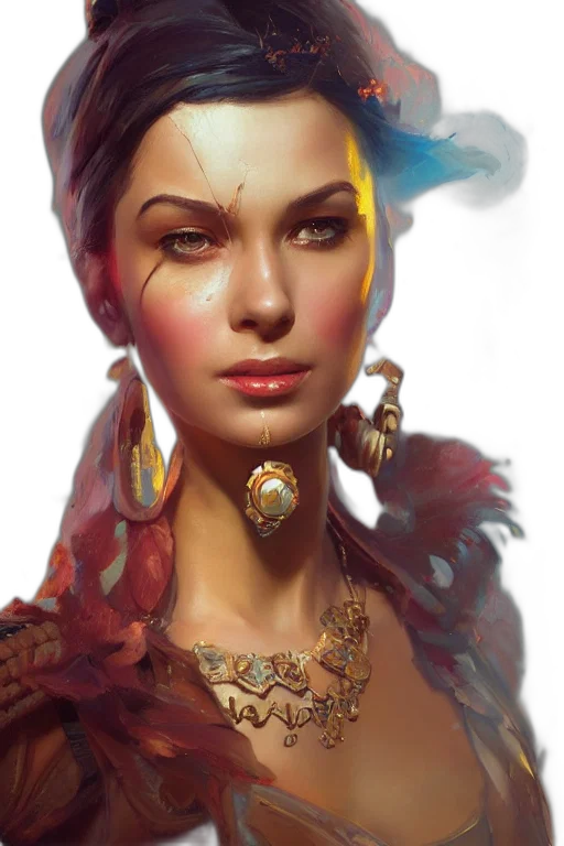 jewelry, face, crown, staff transparent PNG cut-out