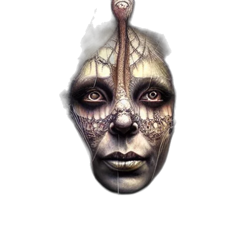 mask, face, jewelry, creature transparent PNG cut-out
