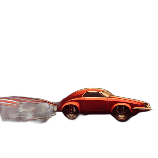 car, hair, weapon, 3d render transparent PNG cut-out
