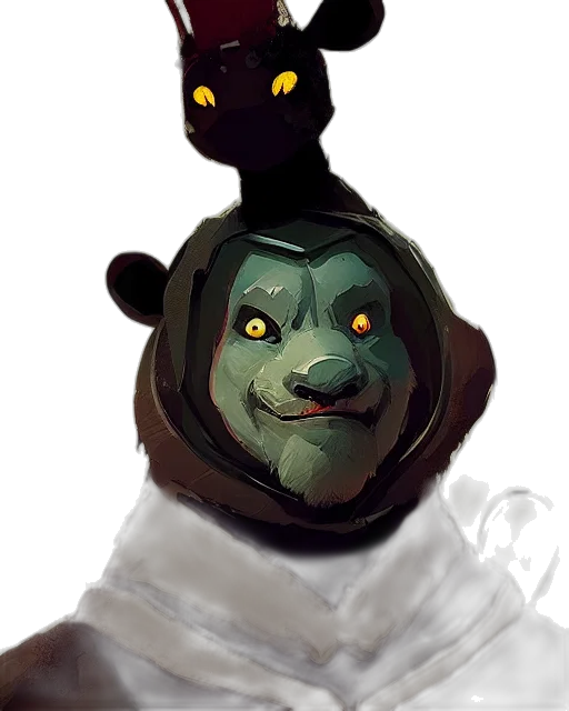 mask, staff, creature, face transparent PNG cut-out