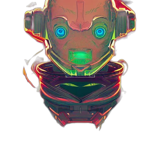 robot, mask, face, creature transparent PNG cut-out