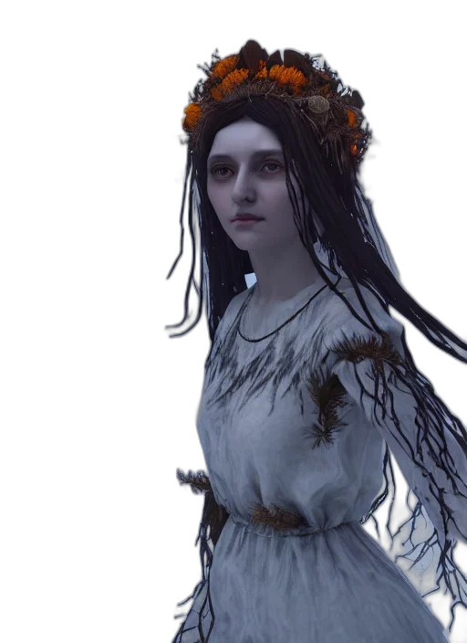dress, fantasy art, concept art, photorealistic transparent PNG cut-out