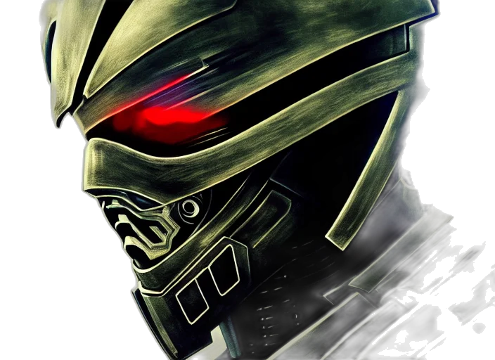 robot, mask, face, concept art transparent PNG cut-out