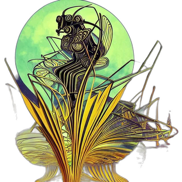 hair, crown, staff, fantasy art transparent PNG cut-out