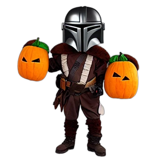 concept art, mandalorian, large, stuffed transparent PNG cut-out
