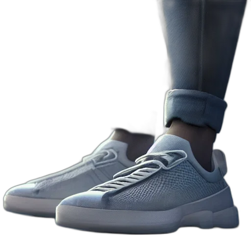 shoes, 3d render, concept art, vaporwave transparent PNG cut-out