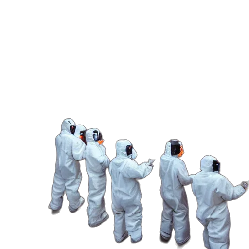 jacket, staff, mask, robot transparent PNG cut-out