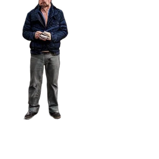 jacket, staff, animal, weapon transparent PNG cut-out