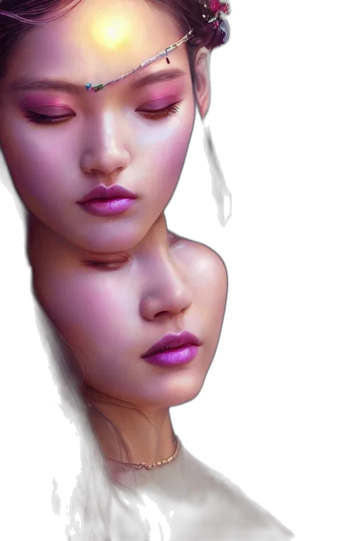face, jewelry, mask, photorealistic transparent PNG cut-out