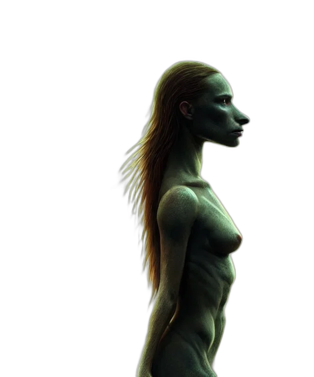 creature, face, dress, hair transparent PNG cut-out