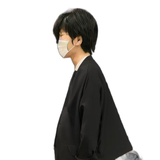 mask, face, jacket, staff transparent PNG cut-out
