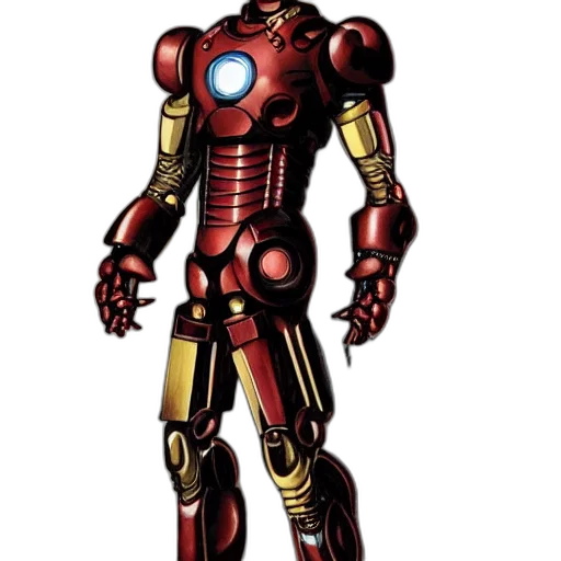 robot, comic book art, concept art, 3d render transparent PNG cut-out