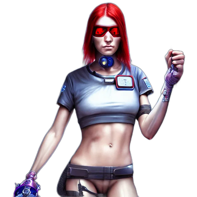 staff, cyberpunk, concept art, comic book art transparent PNG cut-out