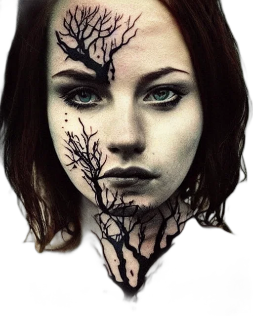 face, mask, tree, creature transparent PNG cut-out