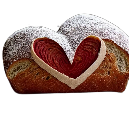 food, photorealistic, 3d render, heart transparent PNG cut-out