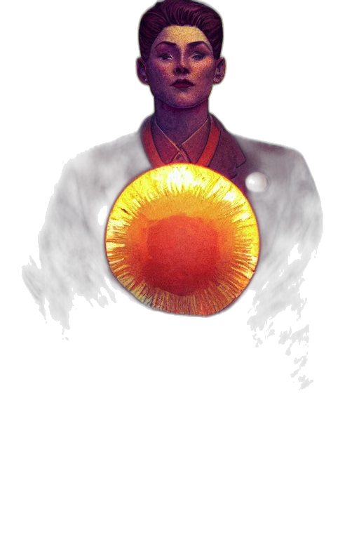 crown, staff, face, jacket transparent PNG cut-out