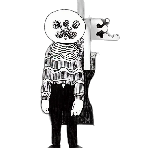 mask, staff, robot, creature transparent PNG cut-out
