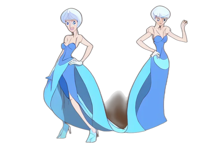 dress, concept art, cartoon, fantasy art transparent PNG cut-out
