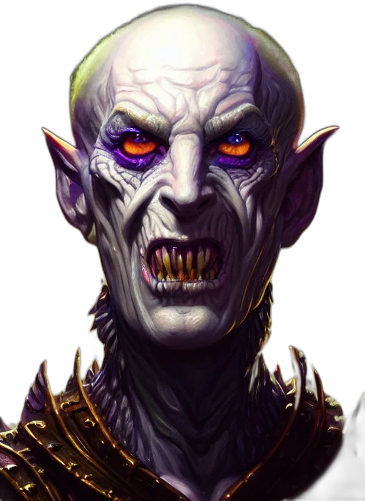 face, fantasy art, concept art, photorealistic transparent PNG cut-out