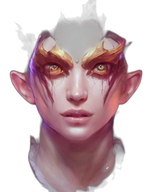 face, mask, dragon, staff transparent PNG cut-out