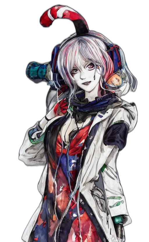 jacket, staff, robot, weapon transparent PNG cut-out