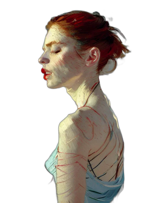 face, dress, creature, concept art transparent PNG cut-out