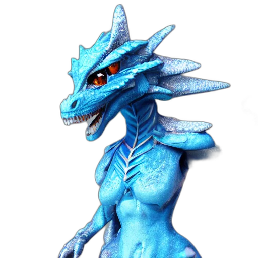 dragon, creature, staff, 3d render transparent PNG cut-out