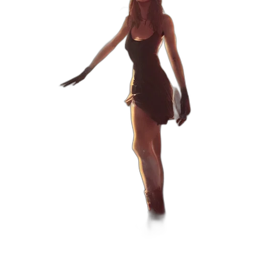 dress, staff, concept art, 3d render transparent PNG cut-out