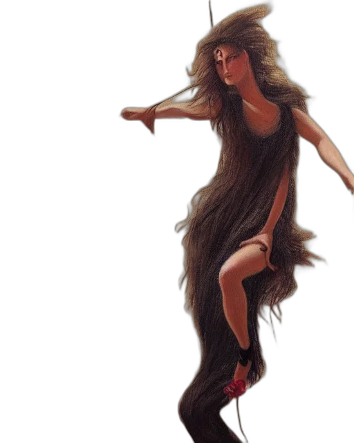 dress, hair, fantasy art, concept art transparent PNG cut-out