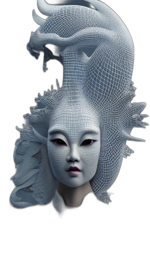 mask, creature, dragon, face transparent PNG cut-out