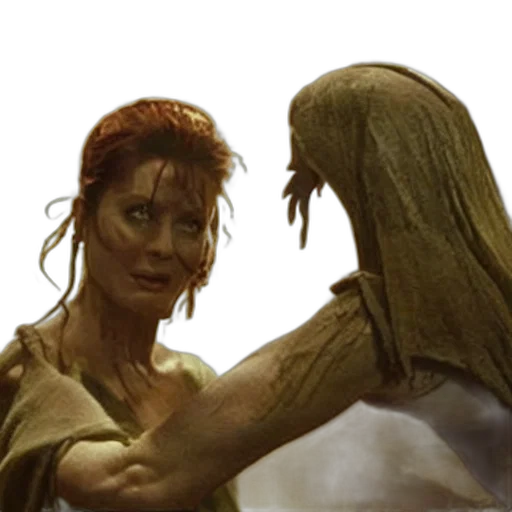 face, creature, staff, concept art transparent PNG cut-out