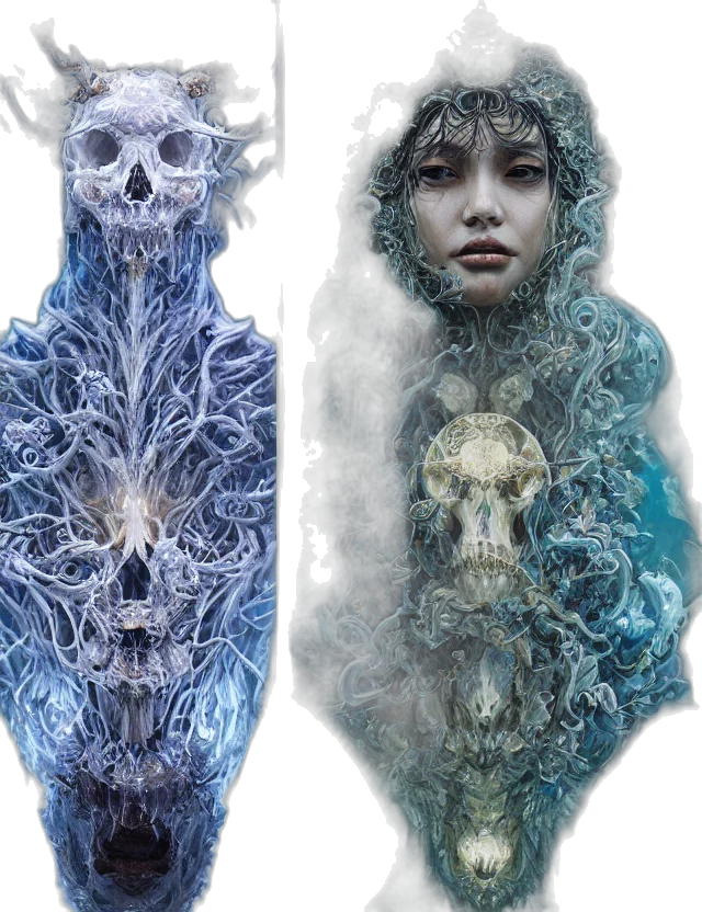mask, creature, concept art, fantasy art transparent PNG cut-out