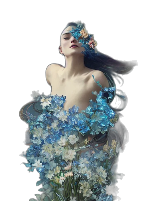 dress, jewelry, flower, crown transparent PNG cut-out