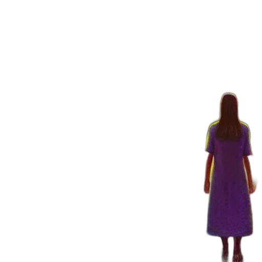 dress, robot, staff, hair transparent PNG cut-out