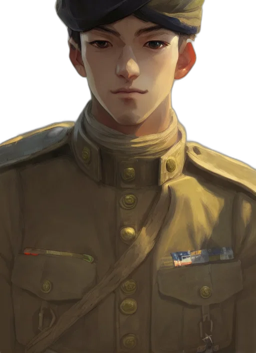 hat, jacket, staff, face transparent PNG cut-out