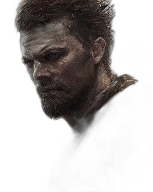 face, sword, staff, weapon transparent PNG cut-out