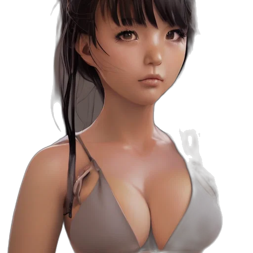 dress, robot, face, photorealistic transparent PNG cut-out