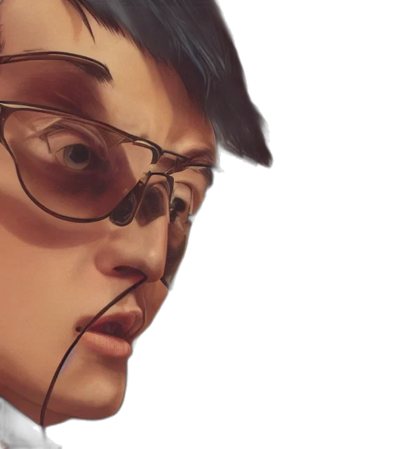 face, mask, concept art, photorealistic transparent PNG cut-out