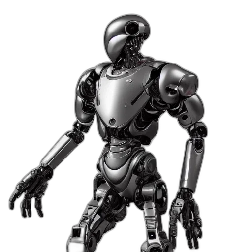 robot, 3d render, concept art, cyberpunk transparent PNG cut-out